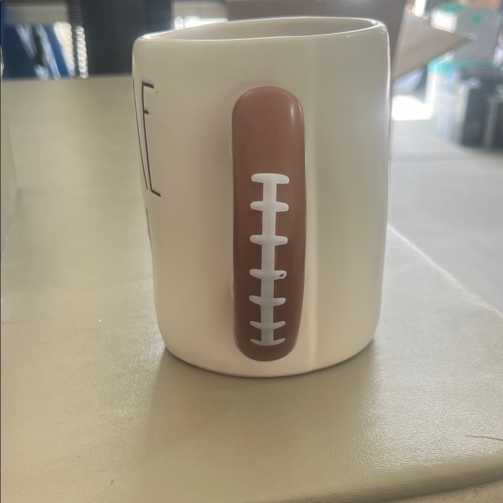 Rae Dunn 'Game Day' Mug in Cream and Brown - Picture 3 of 5